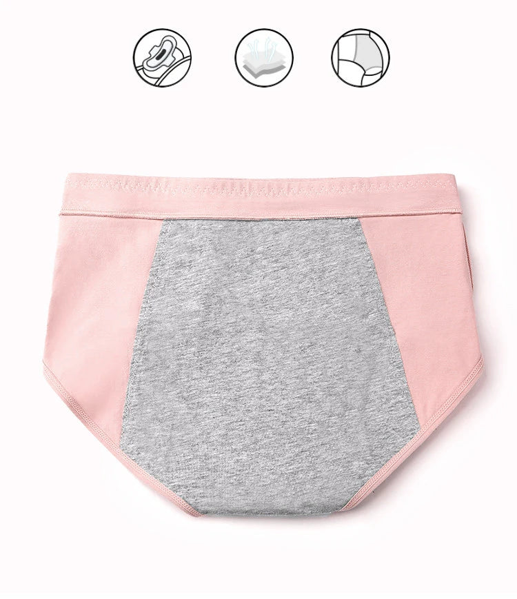 4Pcs Women's Menstrual Leak Proof High Waist Cotton Panties