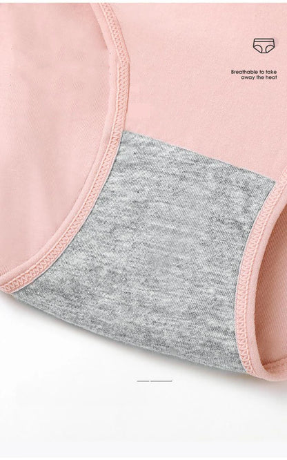 4Pcs Women's Menstrual Leak Proof High Waist Cotton Panties