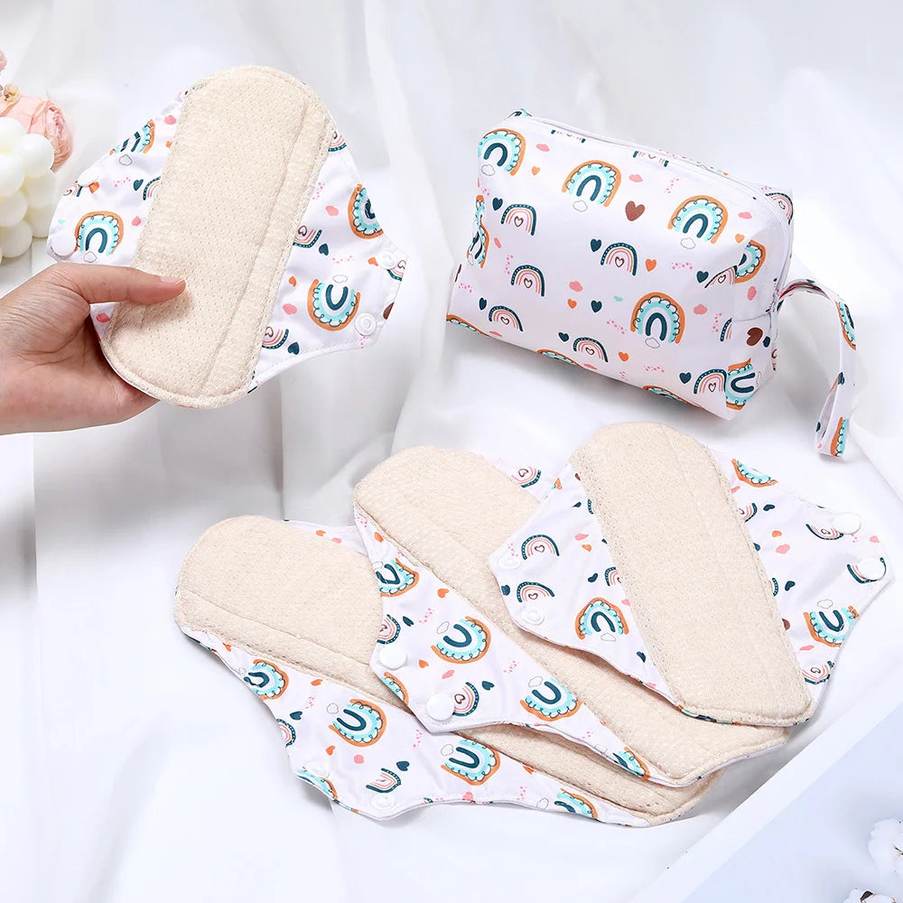 Reusable Sanitary Napkins Soft 4pcs with 1 Mini Wet Bag