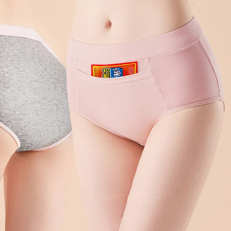 4Pcs Women's Menstrual Leak Proof High Waist Cotton Panties