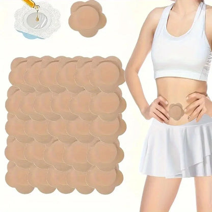 100pcs Navel Pads - Breathable, Adhesive Button Patch for Abdomen, Arms & Thighs