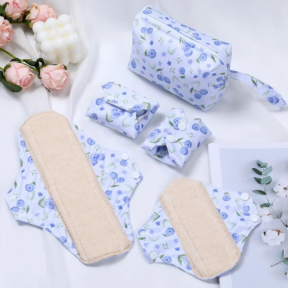 Reusable Sanitary Napkins Soft 4pcs with 1 Mini Wet Bag