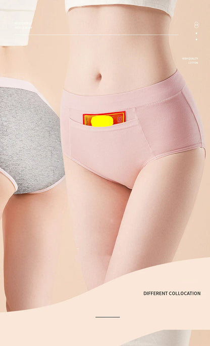 4Pcs Women's Menstrual Leak Proof High Waist Cotton Panties