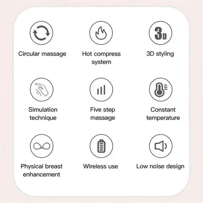 Electronic Vibration Chest Massager, Heat Stimulator