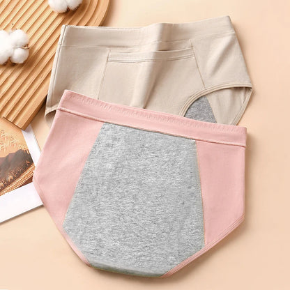 4Pcs Women's Menstrual Leak Proof High Waist Cotton Panties