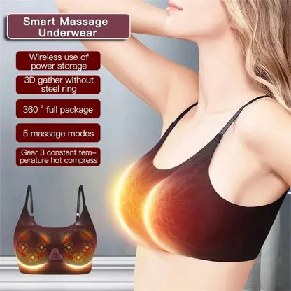 Electronic Vibration Chest Massager, Heat Stimulator