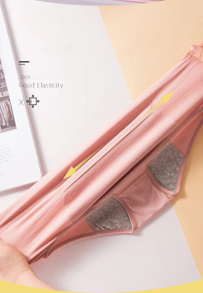 4Pcs Women's Menstrual Leak Proof High Waist Cotton Panties