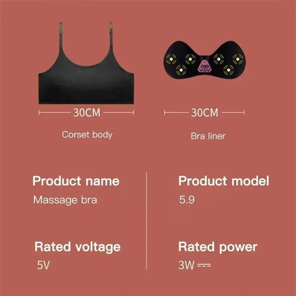 Electronic Vibration Chest Massager, Heat Stimulator