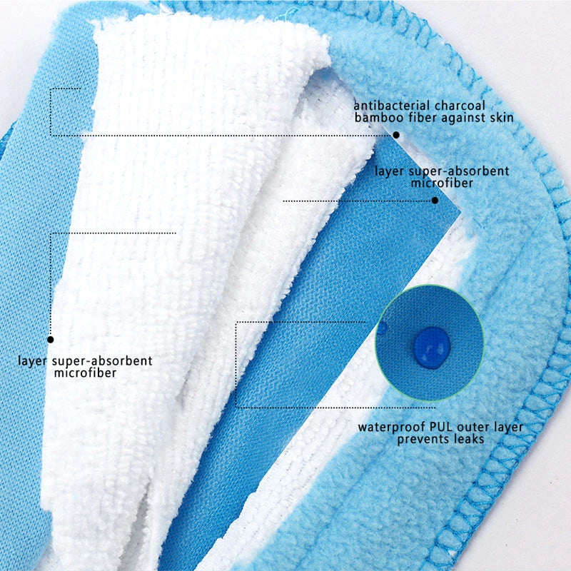 5pcs S/M  Reusable Sanitary Pads with Wet Bag